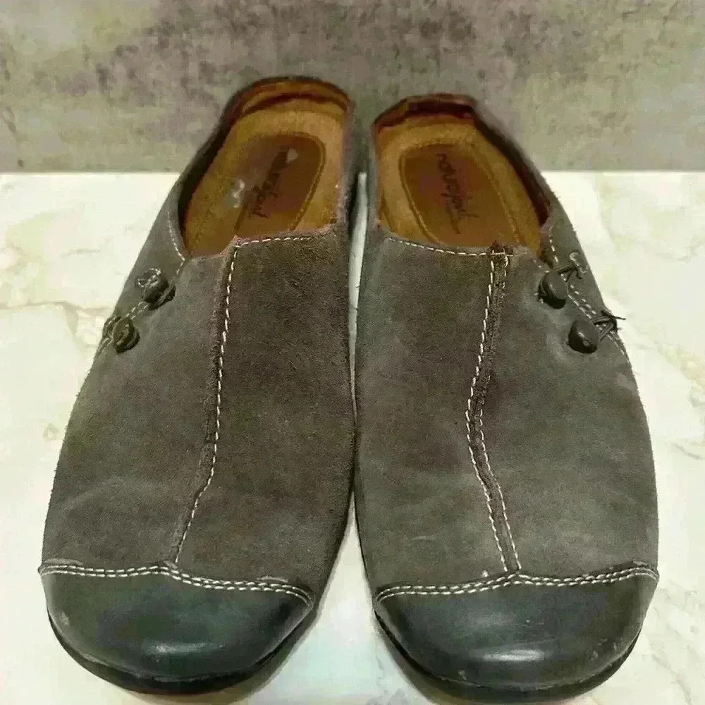 Natural Soul by Naturalizer fanner slip on shoes gray size 10